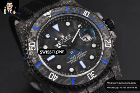 Rolex Submariner 40mm DIW Forged Carbon Blue Element Nylon VS3135 High Resolution View