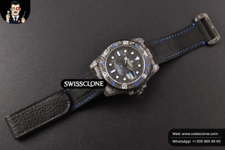 Rolex Submariner 40mm DIW Forged Carbon Blue Element Nylon VS3135 High Resolution View