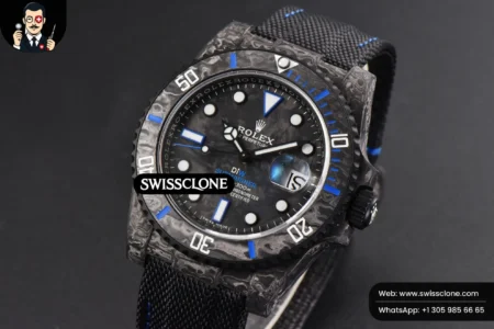 Rolex Submariner 40mm DIW Forged Carbon Blue Element Nylon VS3135 High Resolution View