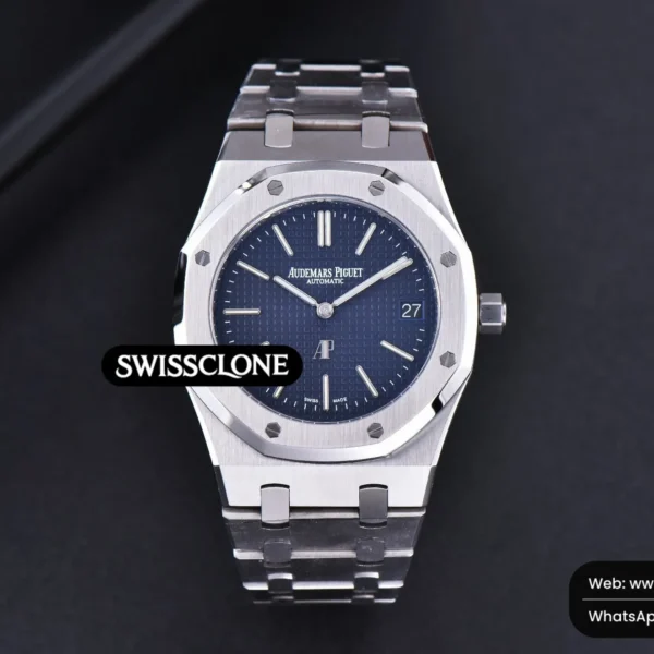 Audemars Piguet Royal Oak 15202 XF 39mm Blue Textured Dial High Resolution View
