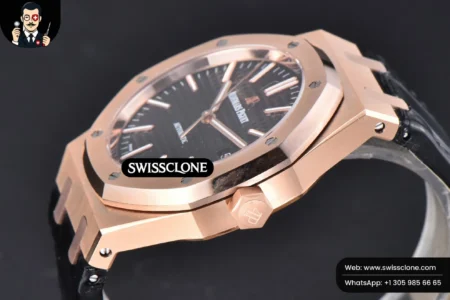 Audemars Piguet Royal Oak 15400 41mm IPF Black Textured Dial Black Leather High Resolution View