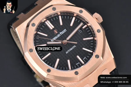 Audemars Piguet Royal Oak 15400 41mm IPF Black Textured Dial Black Leather High Resolution View