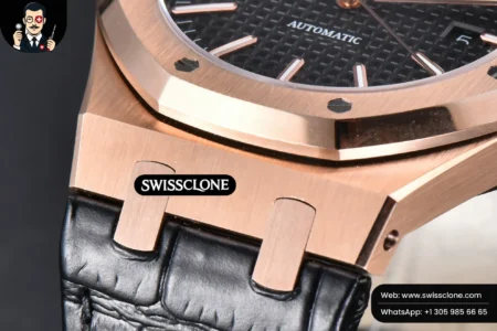 Audemars Piguet Royal Oak 15400 41mm IPF Black Textured Dial Black Leather High Resolution View