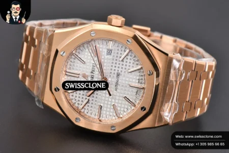 Audemars Piguet Royal Oak 15400 41mm White Textured Dial High Resolution View