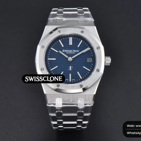 Audemars Piguet Royal Oak 39mm 16202 “50th Anniversary” Blue Textured Dial High Resolution View