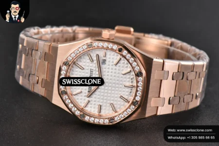 Audemars Piguet Royal Oak Ladies 33mm 8F Diamond White Dial Quartz High Resolution View
