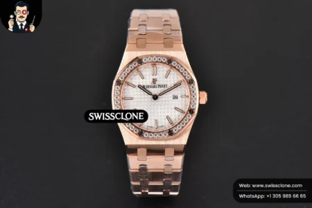 Audemars Piguet Royal Oak Ladies 33mm 8F Diamond White Dial Quartz High Resolution View