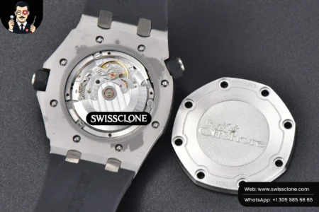Audemars Piguet Royal Oak Offshore Diver 15703 42mm GF Black Dial Black Rubber High Resolution View