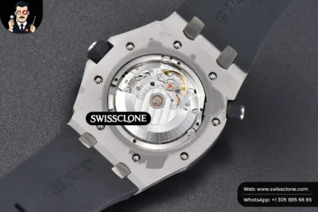 Audemars Piguet Royal Oak Offshore Diver 15703 42mm GF Black Dial Black Rubber High Resolution View