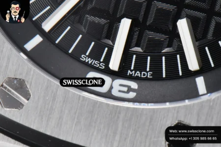 Audemars Piguet Royal Oak Offshore Diver 15703 42mm GF Black Dial Black Rubber High Resolution View
