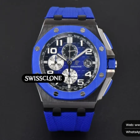 Audemars Piguet Royal Oak Offshore 26405 44mm RSF Ceramic Blue Dial Silver Subdial Blue Rubber High Resolution View