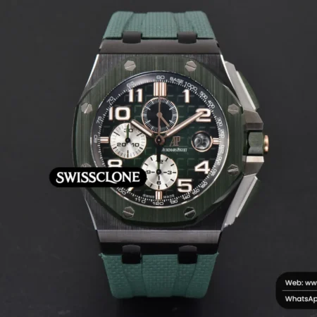 Audemars Piguet Royal Oak Offshore 26405 44mm RSF Green Dial Silver Subdial Green Rubber High Resolution View