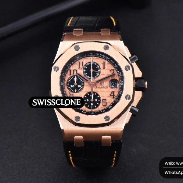 Audemars Piguet Royal Oak Offshore 26470OR JF 44mm Dial Black Subdial Black Leather High Resolution View