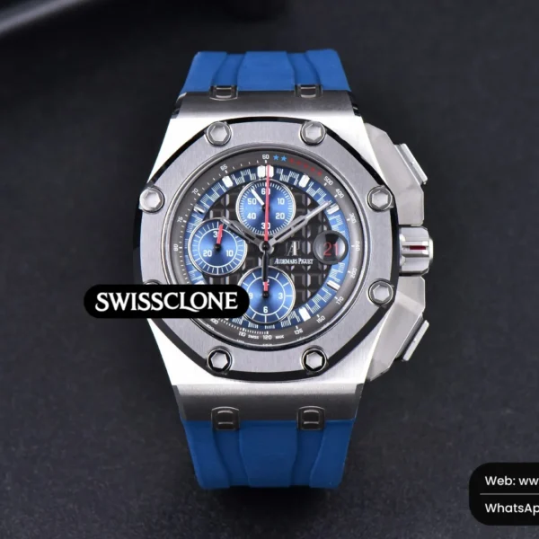 Audemars Piguet Royal Oak Offshore 26568PM JF 44mm Blue Dial Blue Rubber High Resolution View