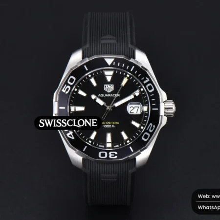 Tag Heuer Aquaracer 300M OF 43mm Black Dial Rubber Quartz High Resolution View
