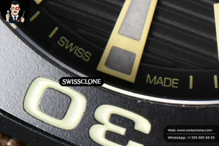 Tag Heuer Aquaracer Caliber 5 43mm OF Ceramic Black Dial Yellow Hand Brown Nylon SW200 High Resolution View