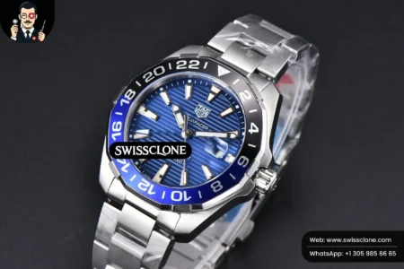 Tag Heuer Aquaracer Caliber 5 GMT 43mm OF Blue/Black Bezel Blue Dial SW200 High Resolution View