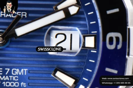 Tag Heuer Aquaracer Caliber 5 GMT 43mm OF Blue/Black Bezel Blue Dial SW200 High Resolution View