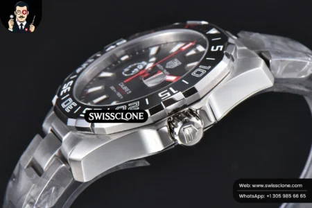 Tag Heuer Aquaracer Caliber 5 43mm OF Black ‘Lion’ Dial Red Hand SW200 High Resolution View