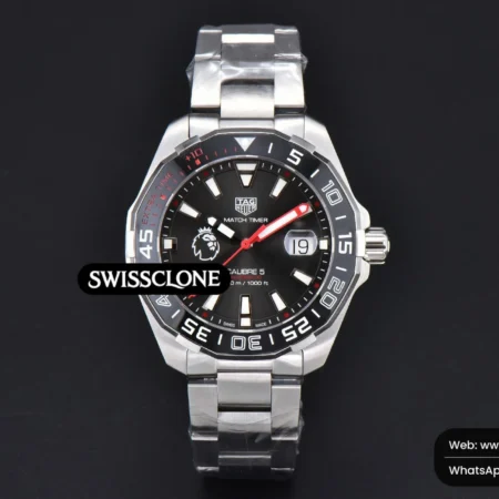 Tag Heuer Aquaracer Caliber 5 43mm OF Black ‘Lion’ Dial Red Hand SW200 High Resolution View