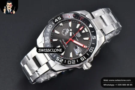 Tag Heuer Aquaracer Caliber 5 43mm OF Black ‘Lion’ Dial Red Hand SW200 High Resolution View