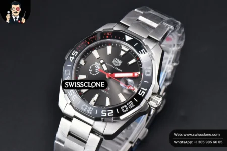 Tag Heuer Aquaracer Caliber 5 43mm OF Black ‘Lion’ Dial Red Hand SW200 High Resolution View