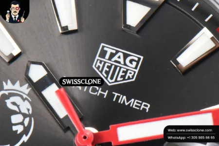 Tag Heuer Aquaracer Caliber 5 43mm OF Black ‘Lion’ Dial Red Hand SW200 High Resolution View