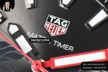Tag Heuer Aquaracer Calibre 5 GMT OF 43mm Green/Red Bezel Black Dial SW200 High Resolution View