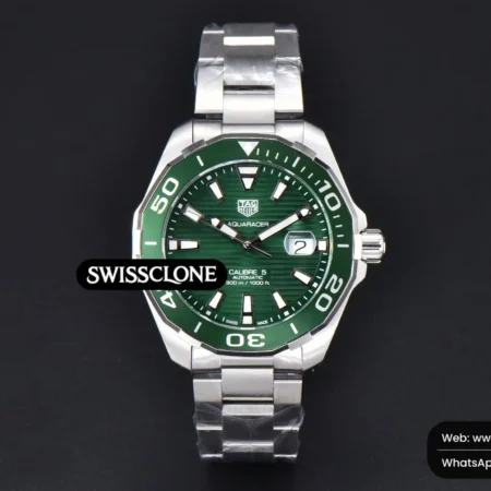 TAG Heuer Aquaracer Calibre 5 OF 43mm Green Dial Green Bezel SW200 High Resolution View