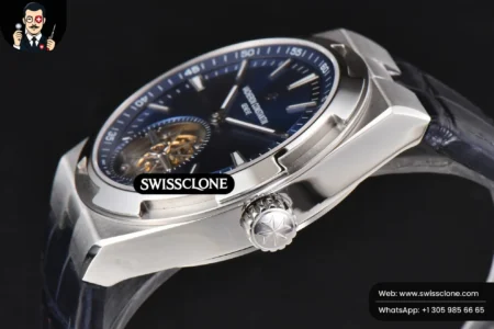Vacheron Constantin Overseas Tourbillon 6000V 42.5mm BBRF Blue Dial Blue Leather Tourb High Resolution View