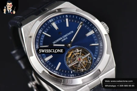 Vacheron Constantin Overseas Tourbillon 6000V 42.5mm BBRF Blue Dial Blue Leather Tourb High Resolution View