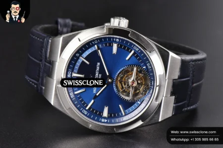 Vacheron Constantin Overseas Tourbillon 6000V 42.5mm BBRF Blue Dial Blue Leather Tourb High Resolution View