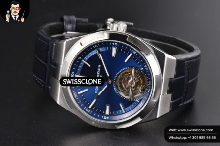 Vacheron Constantin Overseas Tourbillon 6000V 42.5mm BBRF Blue Dial Blue Leather Tourb High Resolution View