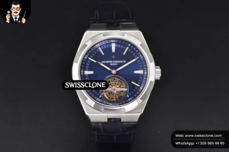 Vacheron Constantin Overseas Tourbillon 6000V 42.5mm BBRF Blue Dial Blue Leather Tourb High Resolution View