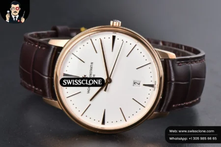 Vacheron Constantin Patrimony Date 40mm White Dial Brown Leather 9015 High Resolution View