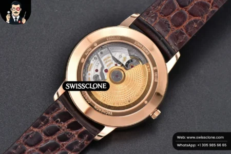 Vacheron Constantin Patrimony Date 40mm White Dial Brown Leather 9015 High Resolution View