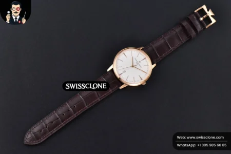 Vacheron Constantin Patrimony Date 40mm White Dial Brown Leather 9015 High Resolution View