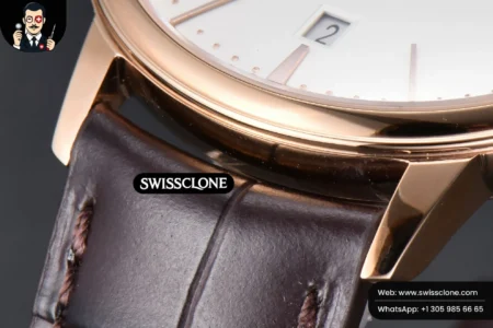 Vacheron Constantin Patrimony Date 40mm White Dial Brown Leather 9015 High Resolution View