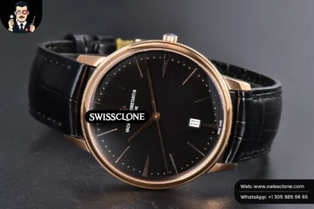 Vacheron Constantin Patrimony Date 40mm Black Dial Black Leather 9015 High Resolution View