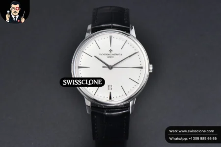 Vacheron Constantin Patrimony Date 40mm White Dial Black Leather 9015 High Resolution View