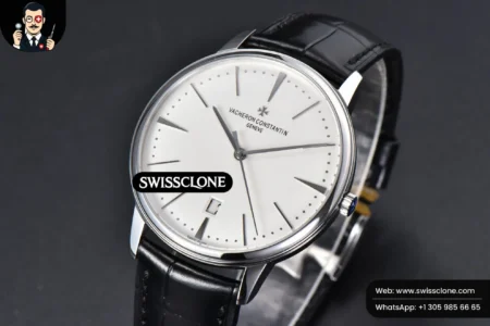 Vacheron Constantin Patrimony Date 40mm White Dial Black Leather 9015 High Resolution View