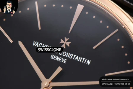 Vacheron Constantin Patrimony Date 40mm Black Dial Black Leather 9015 High Resolution View