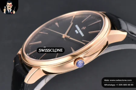 Vacheron Constantin Patrimony Date 40mm Black Dial Black Leather 9015 High Resolution View