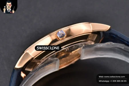 Vacheron Constantin Patrimony Date 40mm Blue Dial Blue Leather 9015 High Resolution View