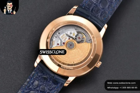 Vacheron Constantin Patrimony Date 40mm Blue Dial Blue Leather 9015 High Resolution View