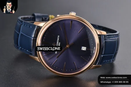 Vacheron Constantin Patrimony Date 40mm Blue Dial Blue Leather 9015 High Resolution View
