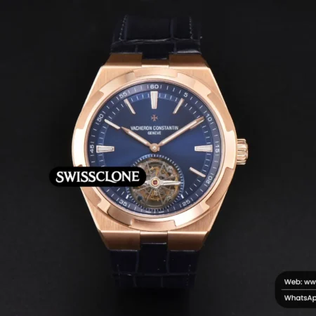Vacheron Constantin Overseas Tourbillon 6000V 42.5mm BBRF Blue Dial Black Leather Tourb High Resolution View