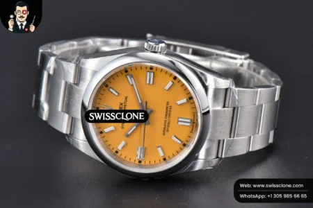 Rolex yster Perpetual 126000 36mm 904L Yellow Dial Oyster VS3235 High Resolution View