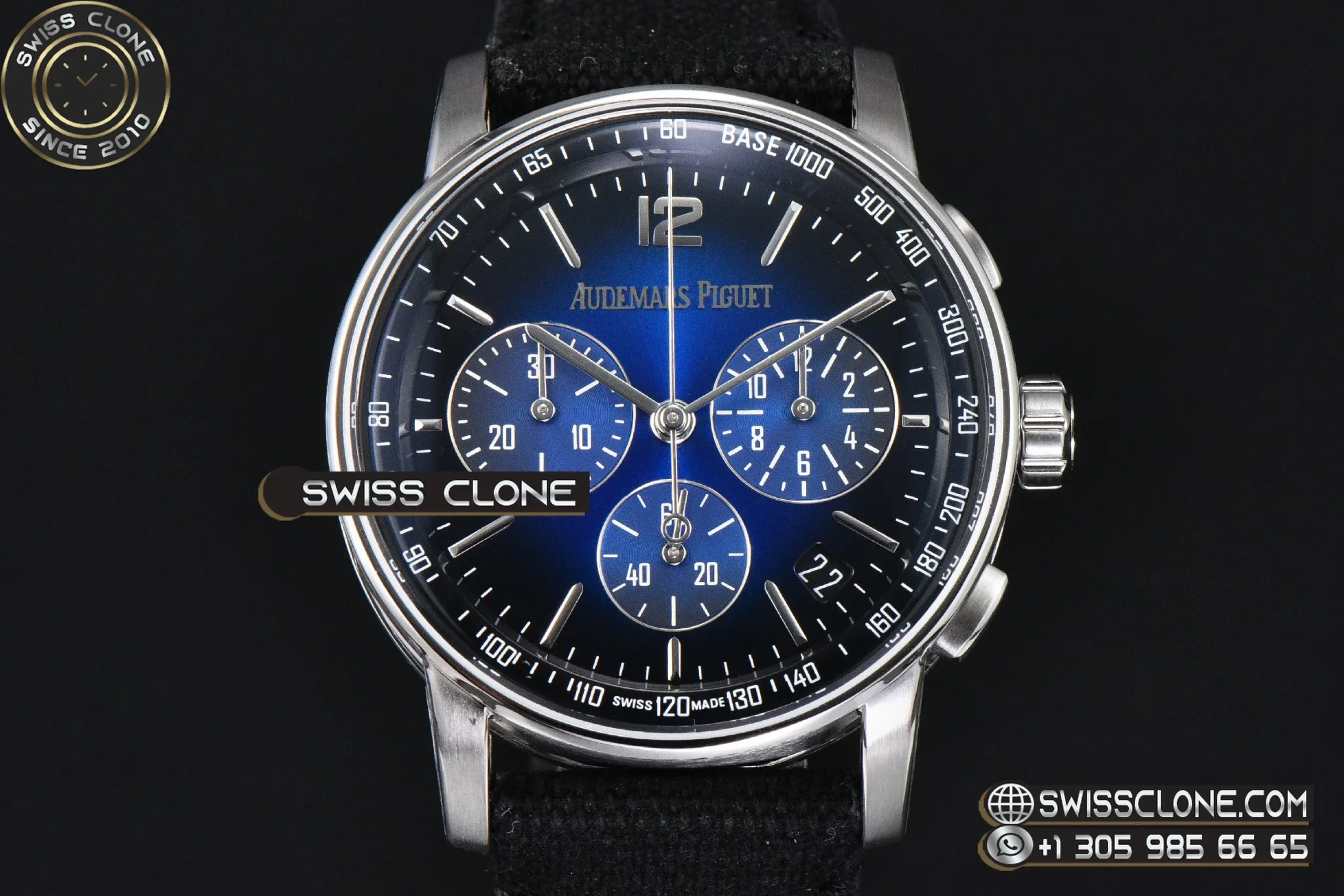 Audemars Piguet Code 11.59 Chrono 26393 41mm Smoky Blue Gradient Dial Black Nylon