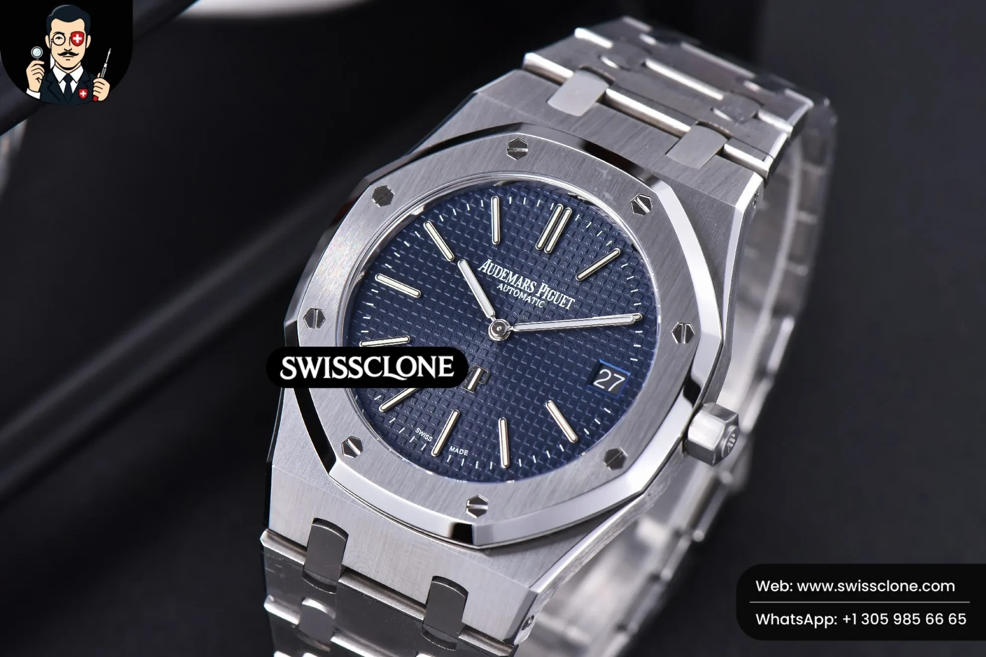 Audemars Piguet Royal Oak 15202 XF 39mm Blue Textured Dial 1:1 Super Clone - Clasp & Bracelet Finishing